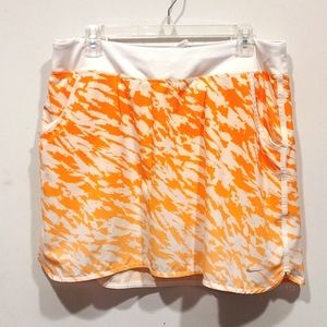 Nike Golf Women's Orange Ombre Animal Print Skirt Skort Size L-Tennis Athleisure